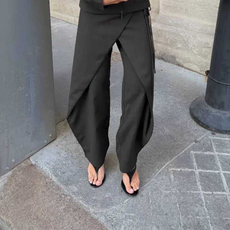 Women's Low-Rise Suit Pants, Patchwork Casual Pants, Stylish and Versatile Long Pants, 2026, New Arrivals, Straight-Leg Pants