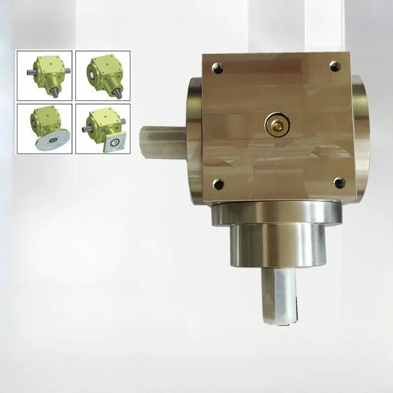 Stainless Steel HD Spiral Bevel Gear Diverter 90 Degree Right Angle Cross Gearbox Industrial Transmission Box Mechanical Parts