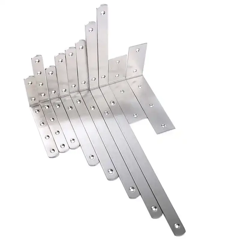 1Pcs Right Angle Bracket Connector Device Lengthen&Thicken Corner Code L-Shaped Stainless Steel  Furniture Fixator 90 Degree