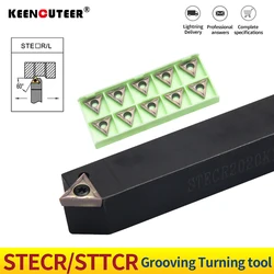 STECR/STTCR STECR1616H11 STECR2020K16 STTCR2020K16 External Turning Tool Holder TCMT11/16 Carbide Inserts Lathe CNC Cutting Tool