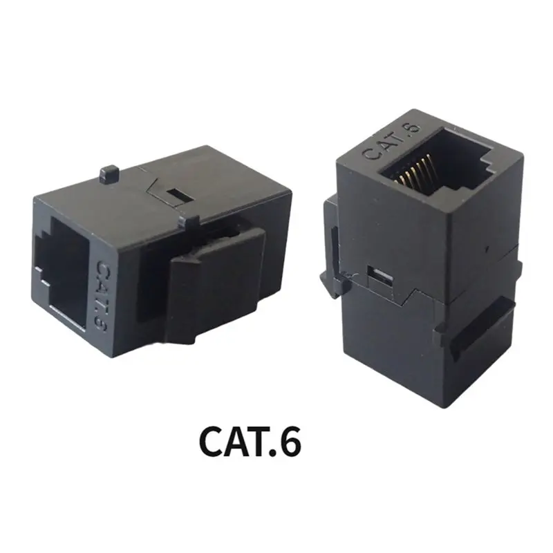 L62A RJ45 Cat6 Keystone Coupler UTP Keystone Inline Coupler Female To Female Cat6 Keystone Jack Cat6 Connector 24Pcs