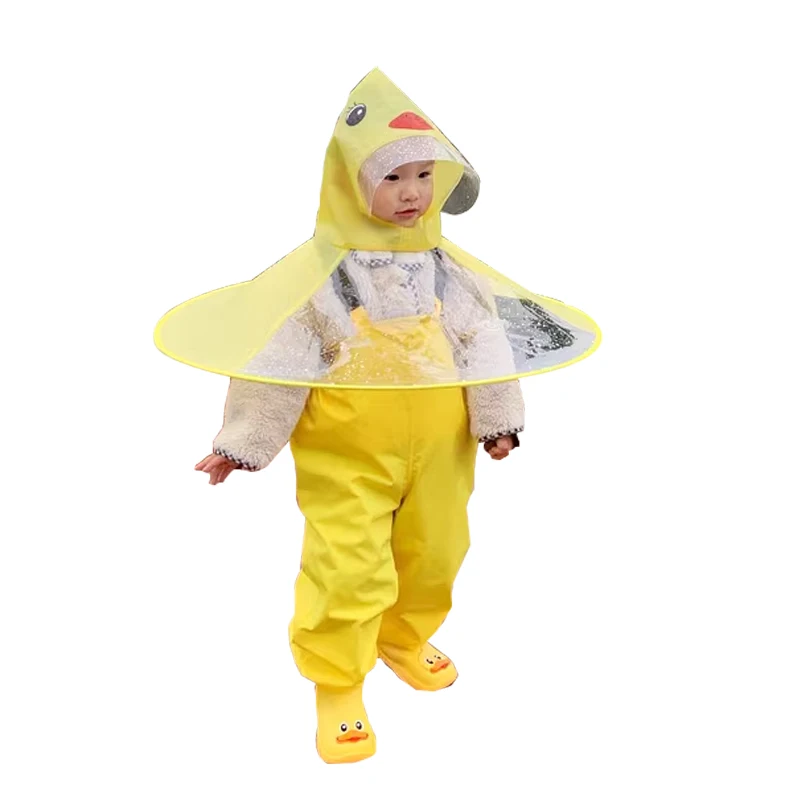 Children Portable Rain Umbrella Hat Foldable Outdoor Fishing Sunshade Waterproof Camping Headwear Kids Rain Hat Umbrella 65-70cm image 5