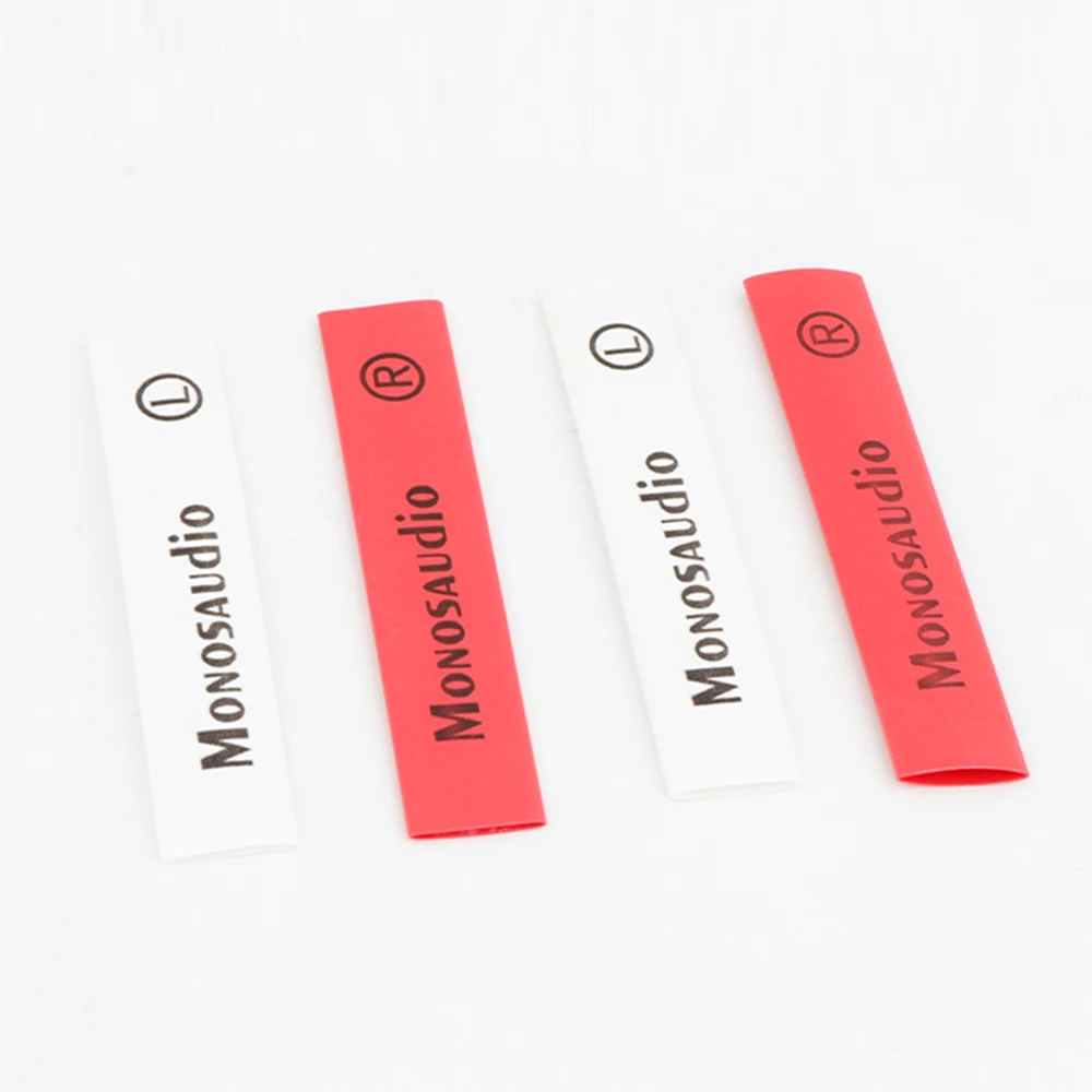 Momosaudio 4pcs High Quality Heat Shrink Tube Red and White Color Tube for Cable Sleeves DIY