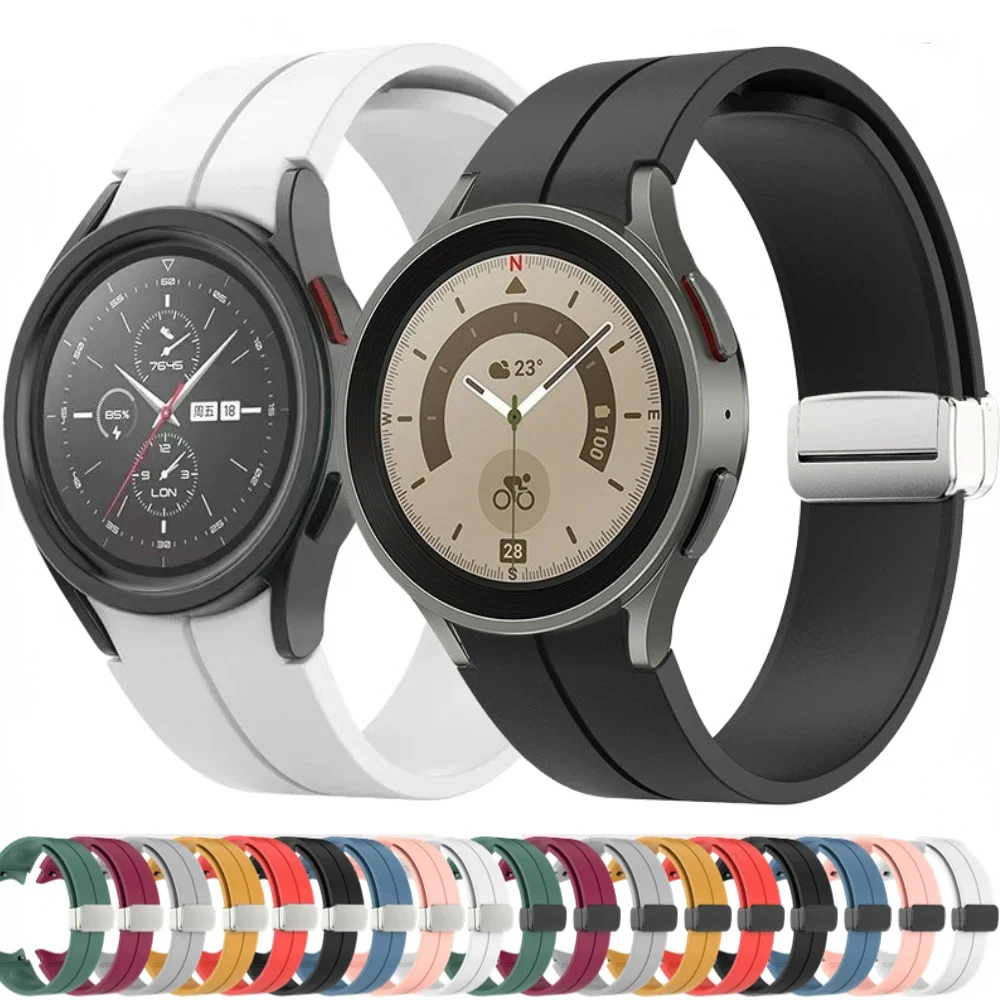 

Silicone Strap for Samsung Galaxy Watch 7/6/5/4 44mm 40mm Classic 47mm 43mm 46mm 42mm Sport Bracelet for Watch 5 Pro 45mm Strap