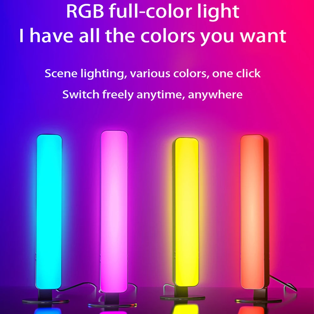 Светодиодная лента RGB с дистанционным управлением, меняющая цвет, для спальни, гостиной, ПК, 1 шт./2 шт.