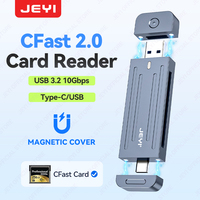 JEYI Magnetic CFast 2.0 Card Reader 10Gbps High-Speed Aluminum Alloy Shell for PC/Tablet Lossless transmission 4K photo/3D video