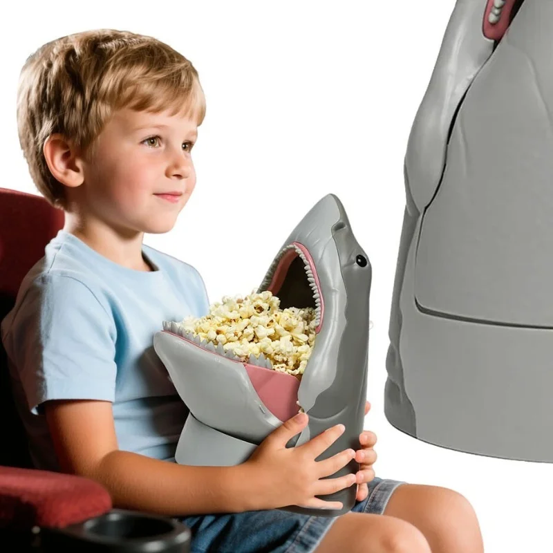 

Новое ведро для попкорна JAWS на 50-летие - контейнер для попкорна в форме акулы, декоративное украшение, мультяшная игрушка, челюсти, товары для вечеринок