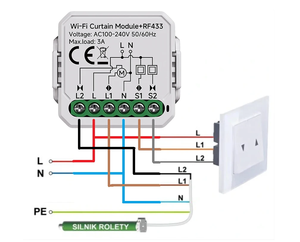 Moduł kurtyn Tuya WiFi ZigBee, rolety, zasłony, silnik elektryczny, inteligentny przełącznik kurtyn, współpracuje z Alexa i Google Home — zdjęcie produktu 3