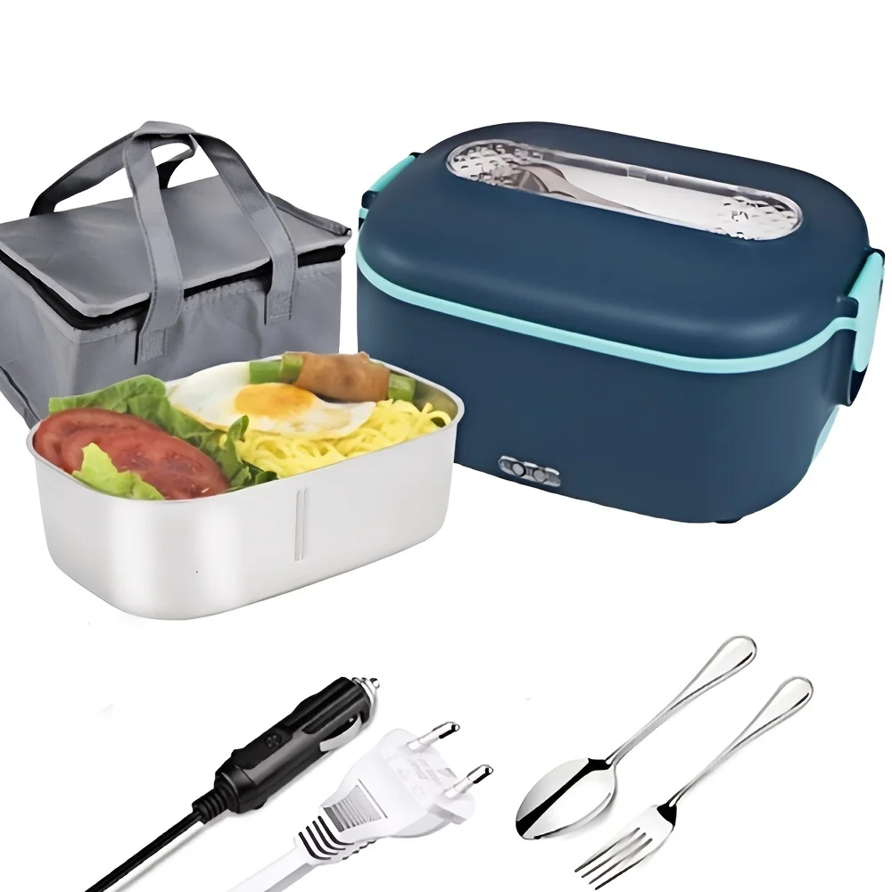 

Electric Lunch Box Food Heater High Power 80W, Portable Heated Lunch Boxes for Car & Work 24V 220V With Carry Bag