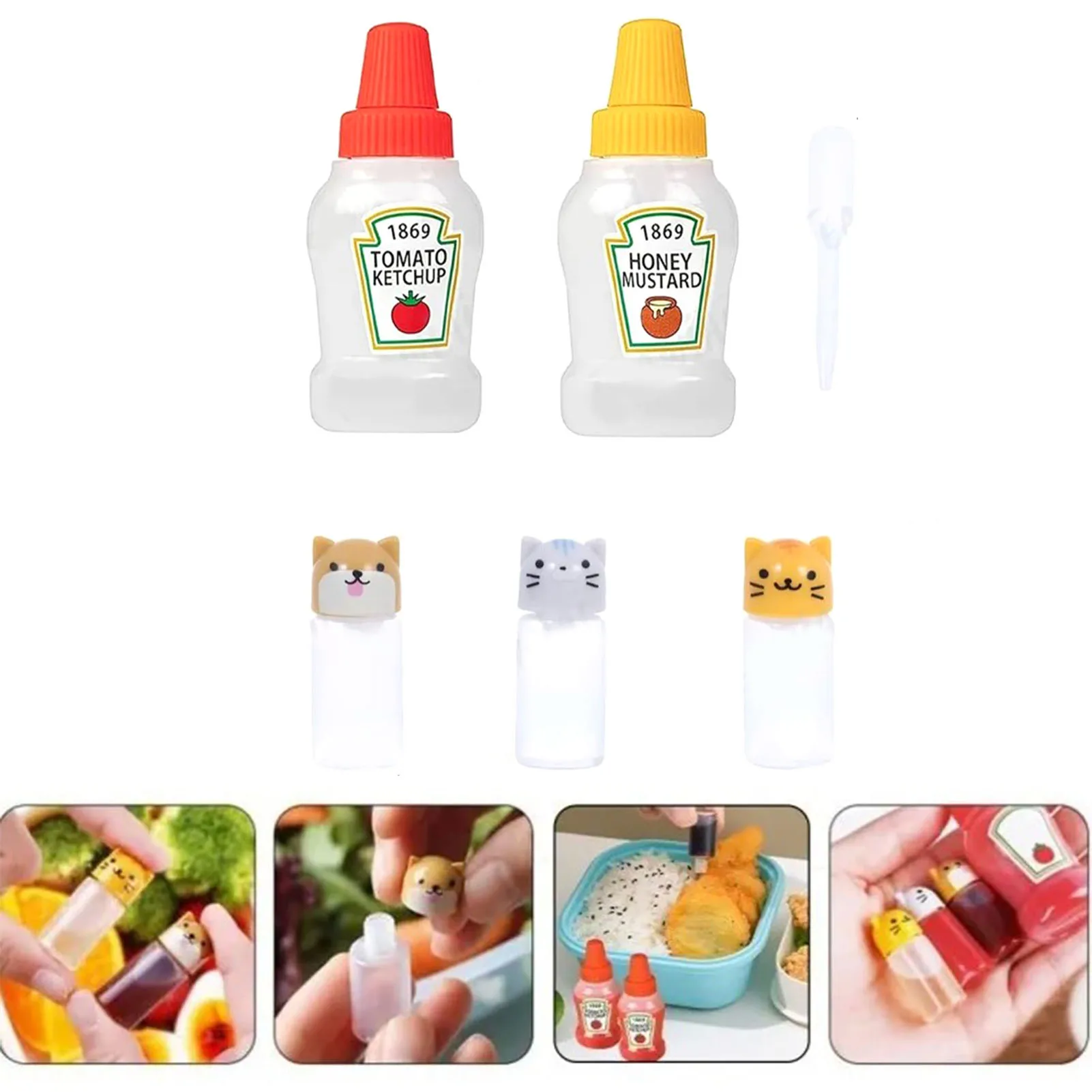 Plastic  Soy Sauce Bottles Plastic Mini  Soy Sauce Bottles Squeeze Salad Dressing Bottles Portable Sauce Containers