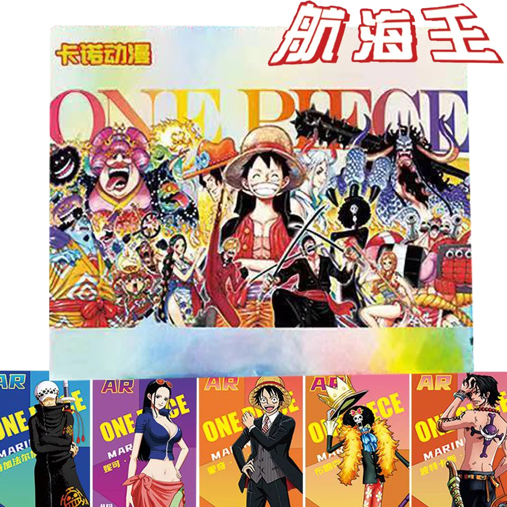 One Piece Card Booster Box Anime Protagonist Group Members Luffy New Aerospace Crystal Material Card Christmas Gift for Children