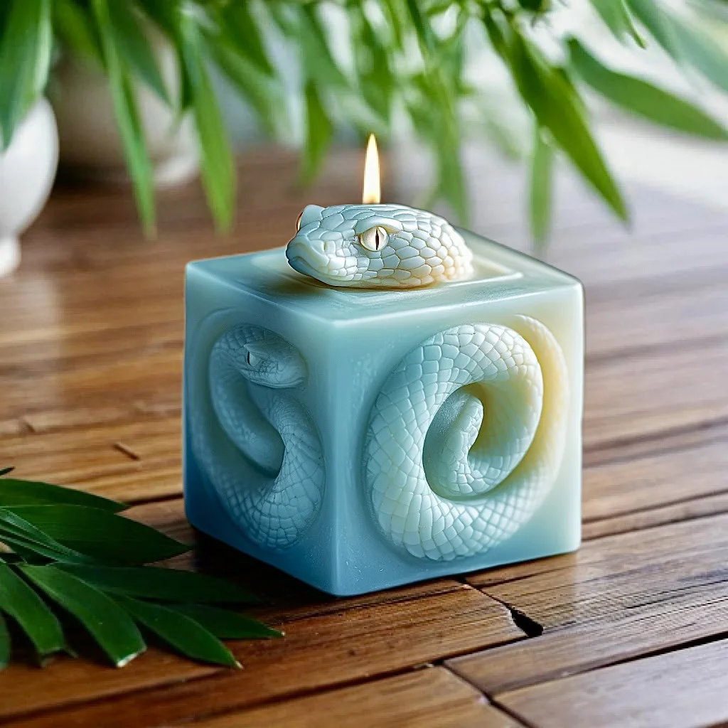 Square Mythical Beast Candle Scented Candle Silicone Mold