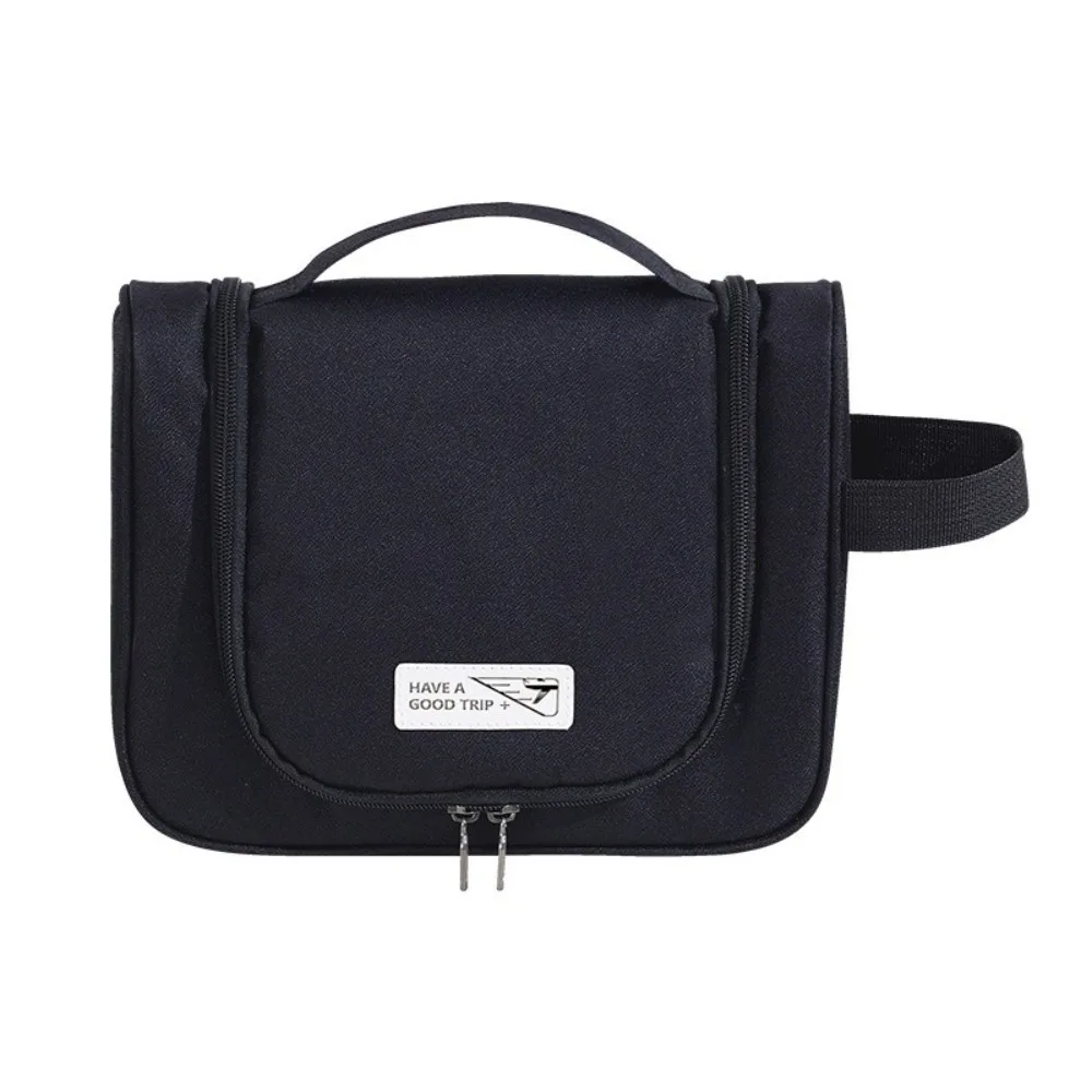 

Foldable Hanging Cosmetic Bag Multilayer Large Capacity Travel Makeup Bag Dry Wet Separation Solid Color Travel Toiletries Bag