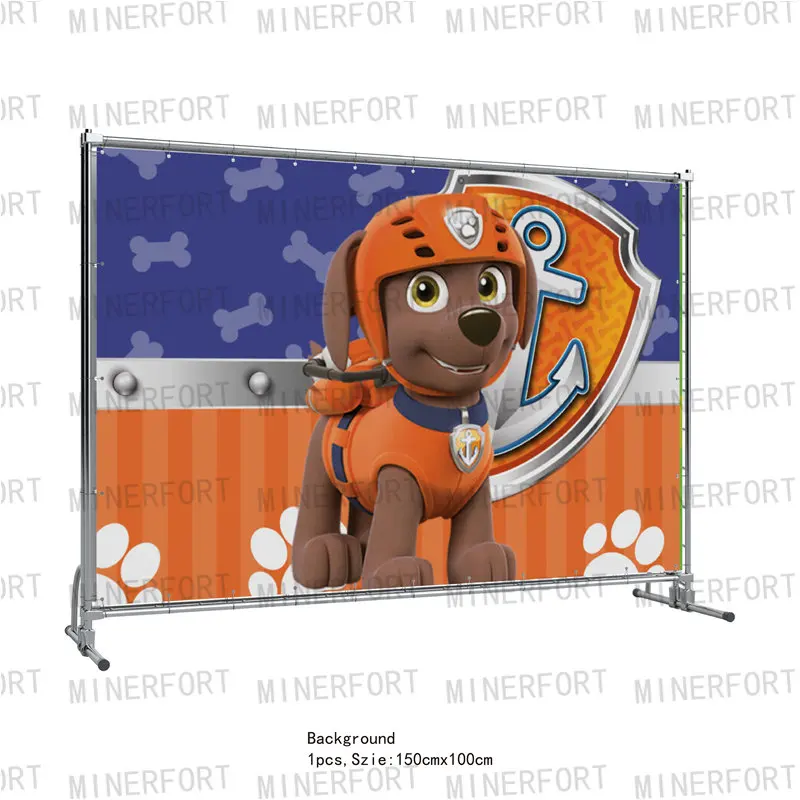 Paw Patrol Dogs Zuma Theme Birthday Party Decoration Supplies Paper Cup Plate Sticker Background Baby Shower Balloon Kids Favors