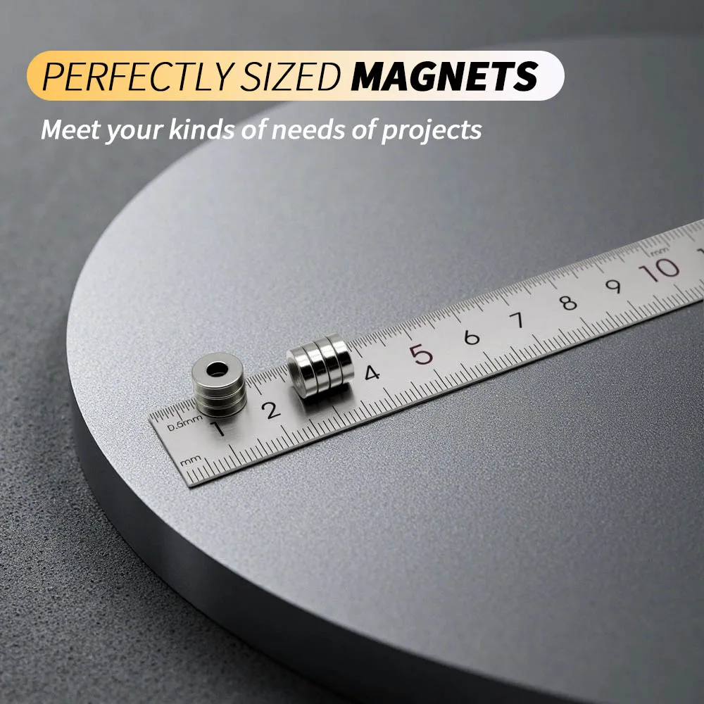10x3-3mm Round Countersunk Hole Neodymium Magnet Disc Magnets With Screw Hole for Mounting Tool Holder DIY Workshop Fixing