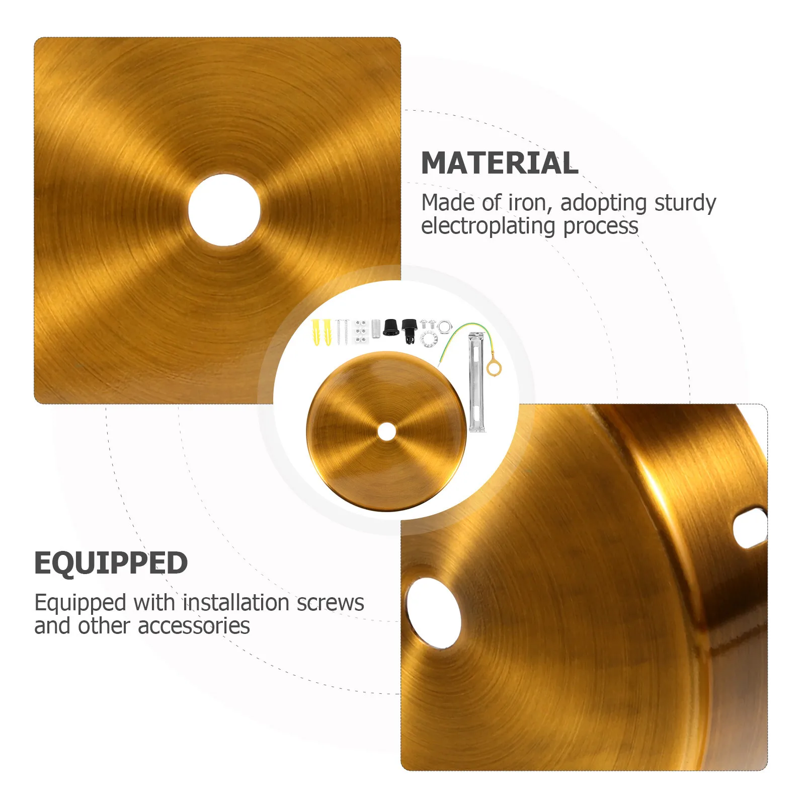 

1 set 1 Set Ceiling Light Cover Plate Iron Canopy For Chandelier Durable Modern Design Easy Install Pendant Light Kit Chandelier