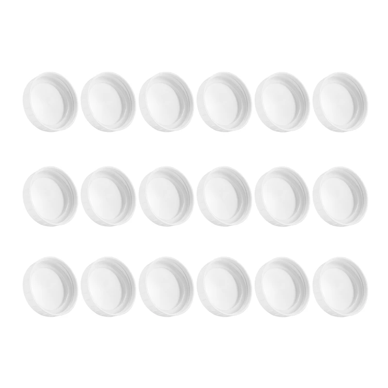 

cover 18 Pack Plastic Regular Mouth Jar Lids For Ball, Kerr And More - Food Grade White Plastic Storage Caps