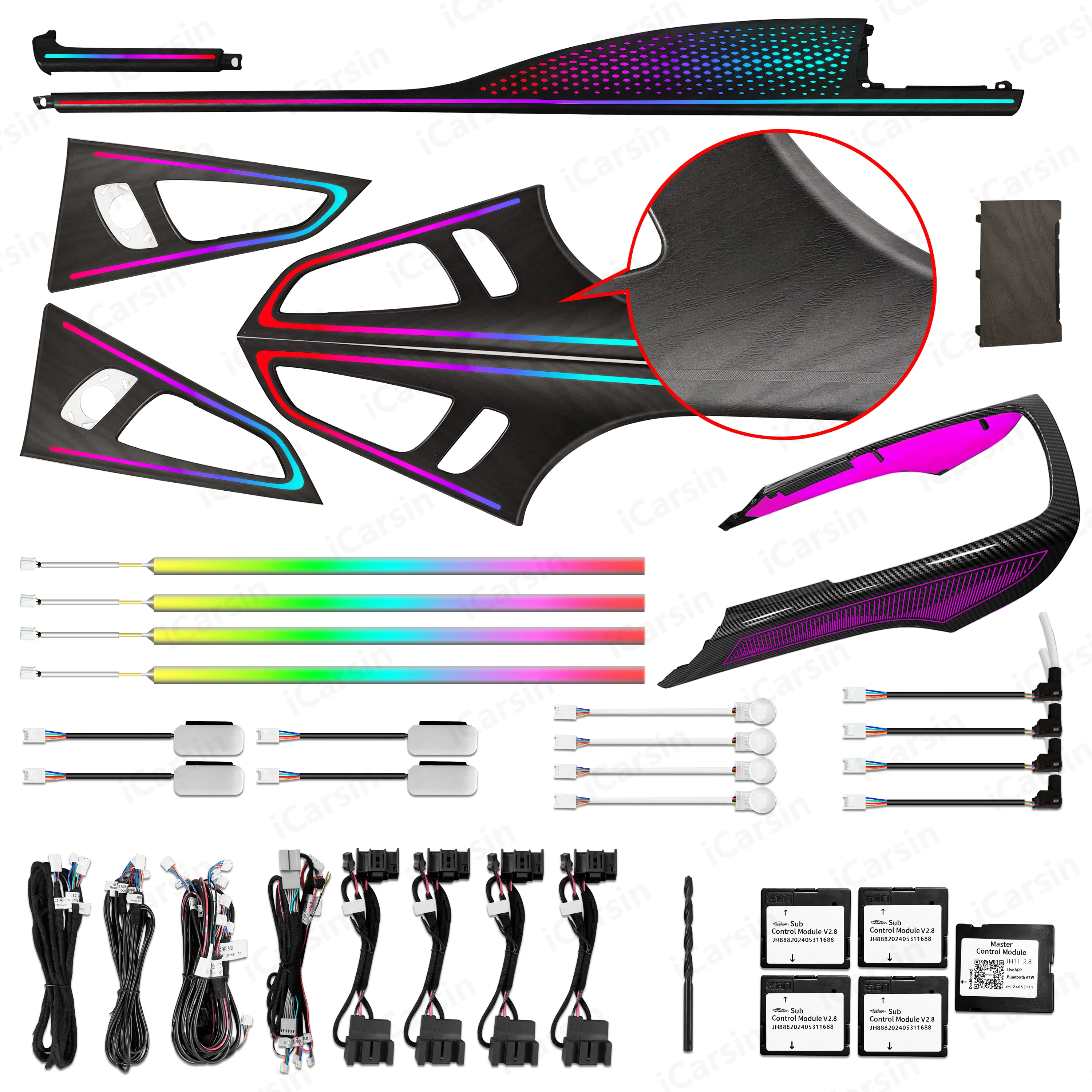 

Dynamic 64 Colors Ambient Light for A7 C7 2011-2018 Screen MMi Control Car Interior LED Lighting Accessories