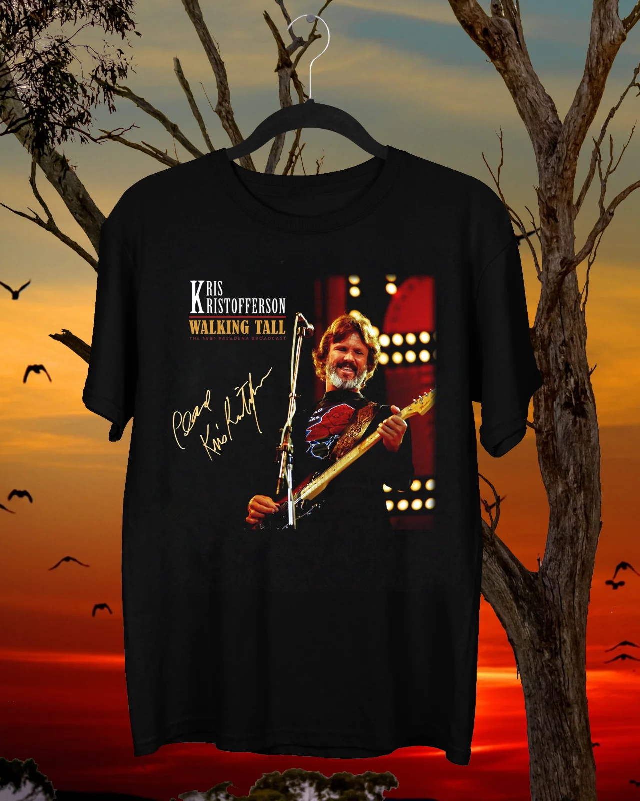 Kris Kristofferson - Walking Tall Gift For Fan Black All Size Shirt TMB2288