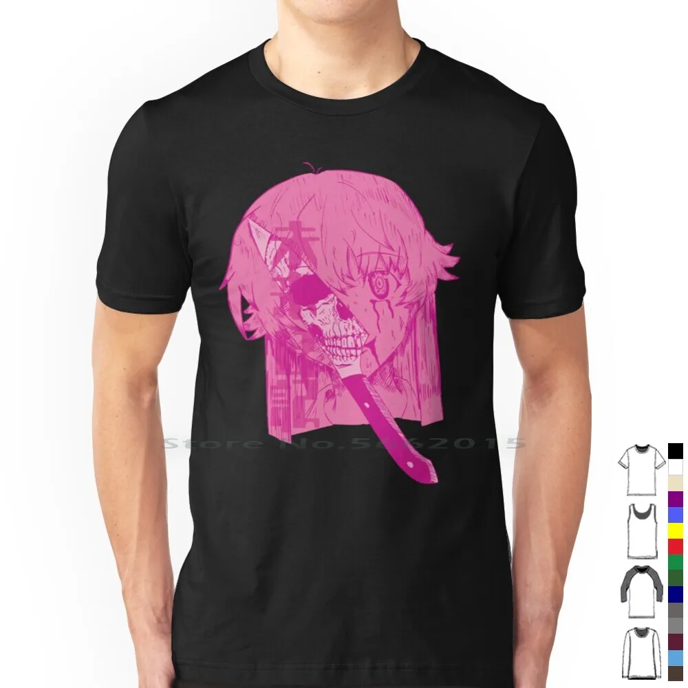 Yuno Gasai Future Diary Anime Nods Cute T Shirt 100% Cotton Yuno Gasai Future Mirai Nikki Manga Yandere Gasai Yuno Anime Girls