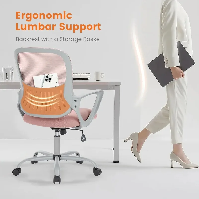 Ergonomic Mid-Back Mesh Swivel Rolling Hot SaleInnovative design.Office Computer Desk Managerial Executive Chair,