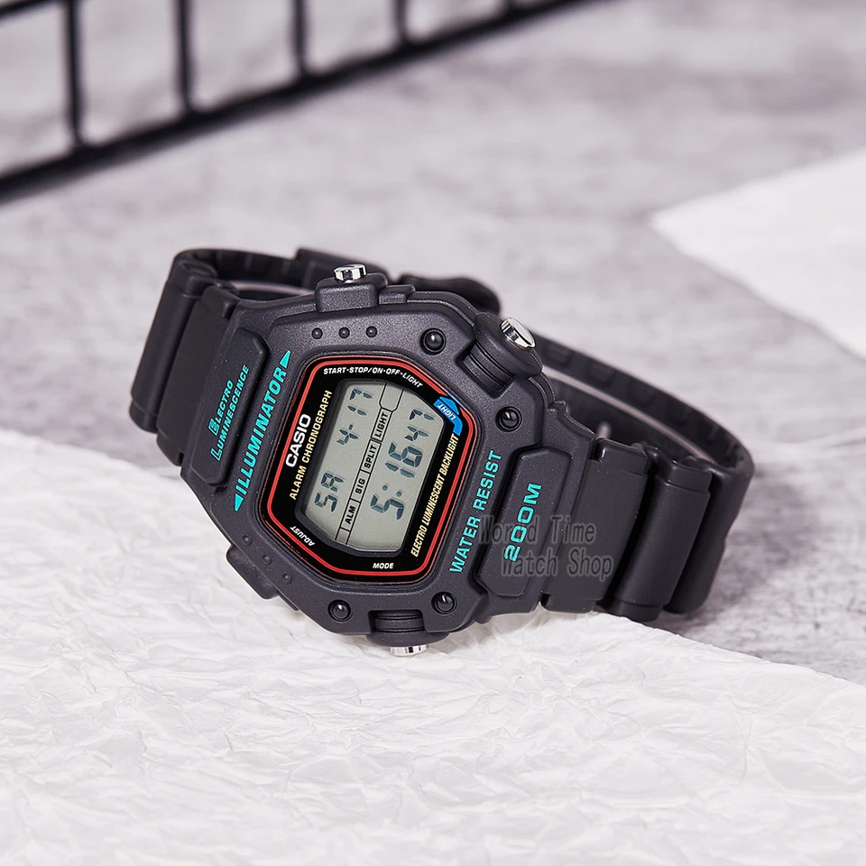 Casio メンズ防水スポーツウォッチ DW-290-1V 200m