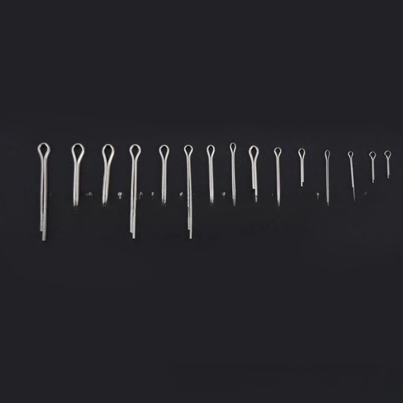 150 pcs 304 stainless steel split pin hair clip pin spring pin 15 specifications U-shaped  box