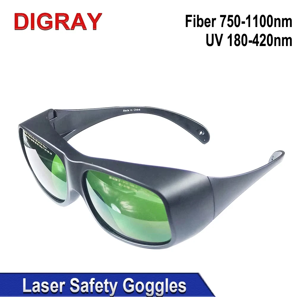 

DIGRAY 1064nm UV355 Laser Safety Goggles Protective Glasses Shield Protection Eyewear 180-420nm 750nm-1100nm For YAG Fiber Laser