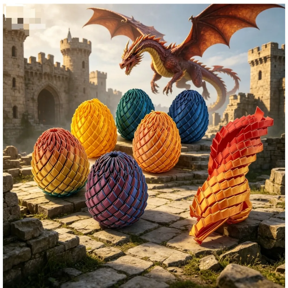 3D-gedrucktes Dekompressions-Drachenei-Spielzeug – Glatt drehbares Stressabbau-Spielzeug, ADHS- und Angstlinderung, umweltfreundliches Fingerspielzeug für Erwachsene