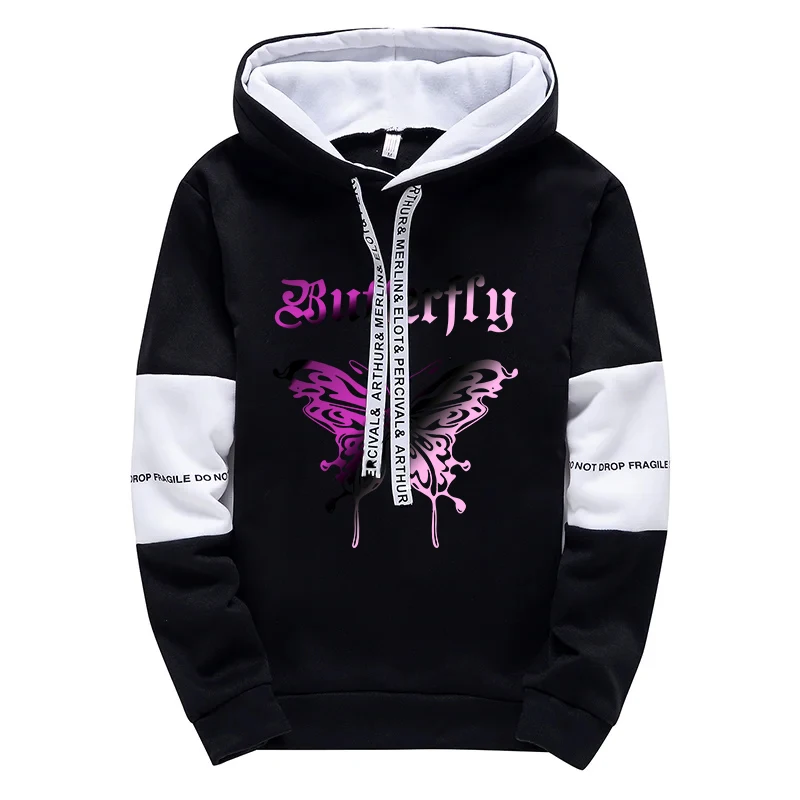 2026 Urban Fashion Lockerer Mantel mit Buchstaben-Print Hoodie für Damen – Hochwertiger Y2K Koreanischer Stil Kapuzenpullover mit langen Ärmeln – Detail 3