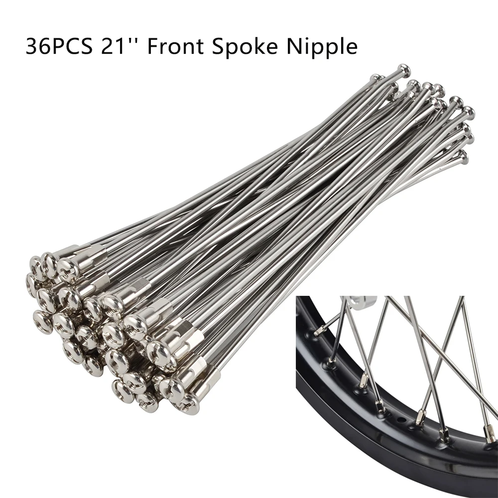 

36PCS 21" Front Wheel Spokes Nipples Kit For KTM EXC 300 EXC-F 350 XC XC-F XC-W XCWF SX SXF 2003-2020 Husqvarna TE 300 2010-2020