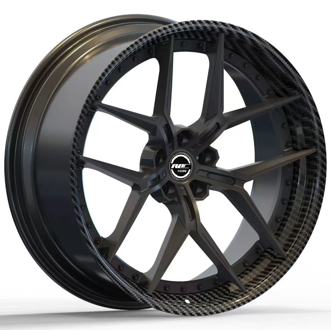 

18-26 Inch Multi Spoke Forged Auto Rim, Carbon Fiber Construction Custom Size Wheel For Universal Car Modification