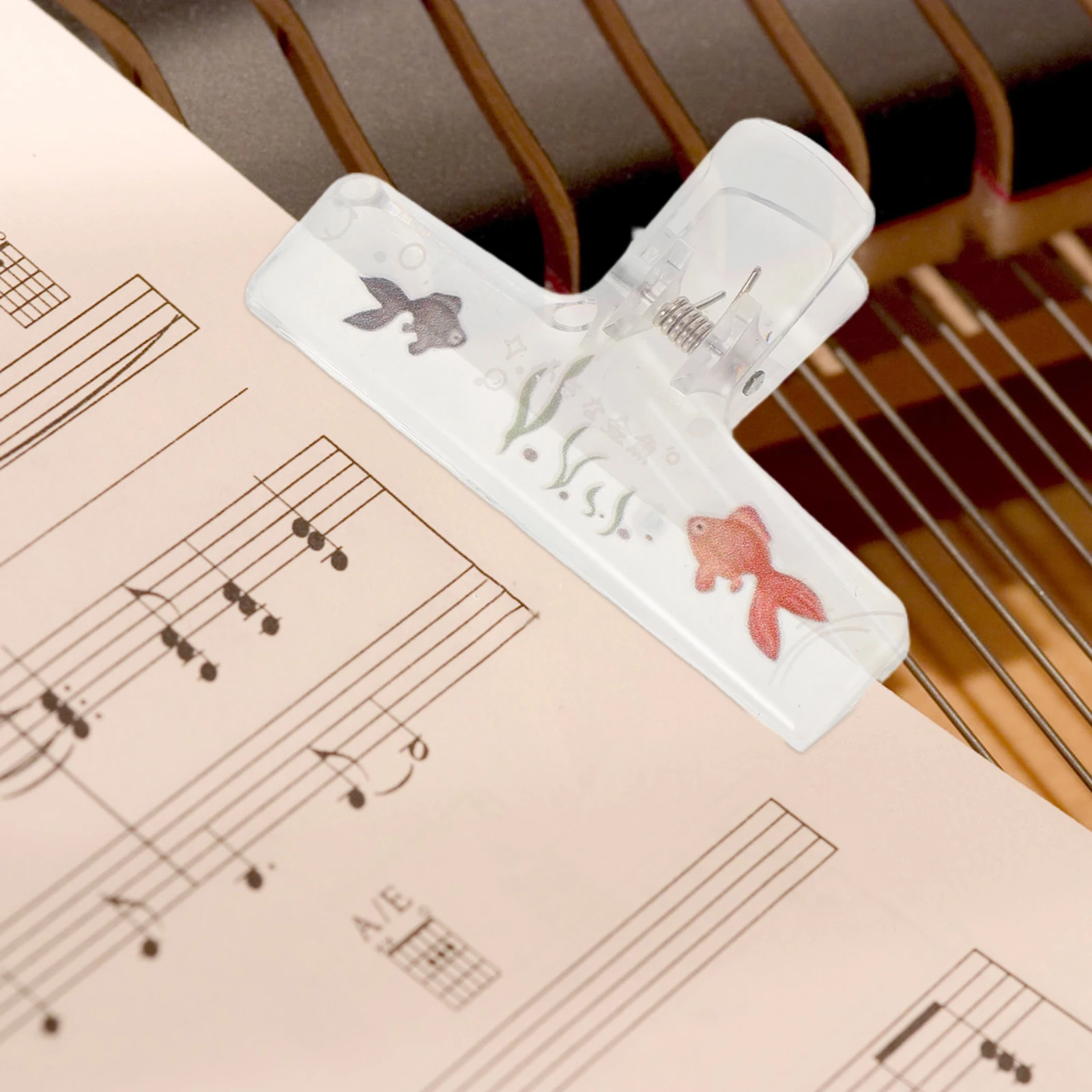 

2pcs Piano Sheet Music Holder: Clear Acrylic Page Holders For Piano Violin Guzheng Portable Lightweight Clip Sheet Music Book