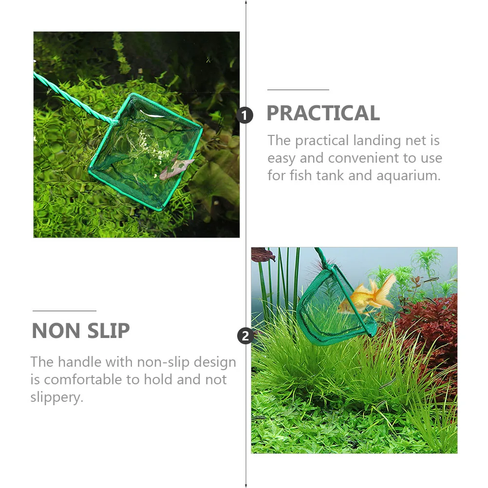 

2Pcs Large Fish Catching Net H held Mesh Tank Aquarium Supplies Multipurpose Compact Durable NonSlip Easy For Home Fishing Crab