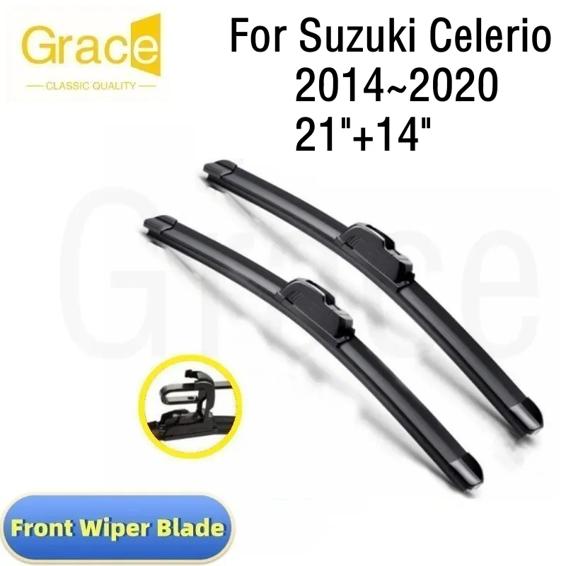 

For Suzuki Celerio Wiper Blade 21"+14“ Car Windshield Windscreen Rubber 2014 2015 2016 2017 2018 2019 2020