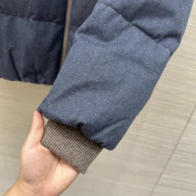 Hoogwaardig gebreid gewatteerd donsjack met capuchon, bijpassende dameswinterjas, luxe warm 25101386