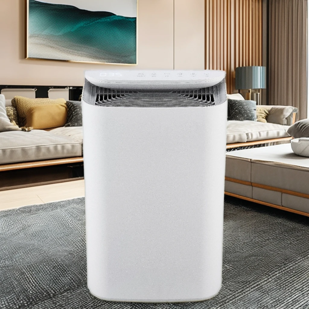 التكنولوجيا التي تعمل باللمس التحكم في التطبيق الإنجليزية الجديدة البسيطة المحمولة الكهربائية البلاستيكية لتنقية الهواء الأيونات السالبة #5