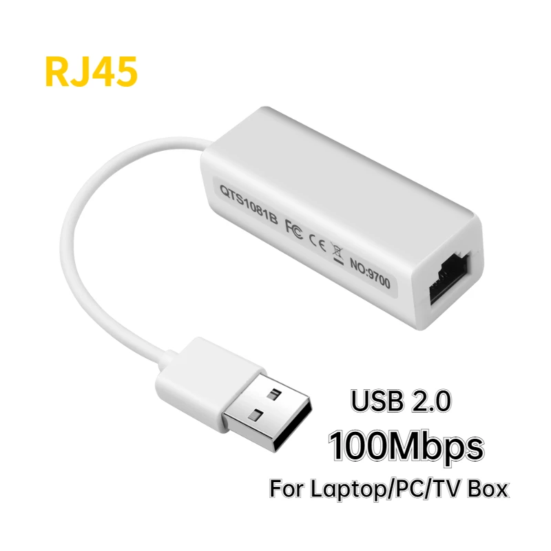 

USB Internet Adapter Network Card USB2.0 To Internet RJ45 Lan For Windows 7/8/XP Computer PC Laptop USB Ethernet Adapter 100Mbps