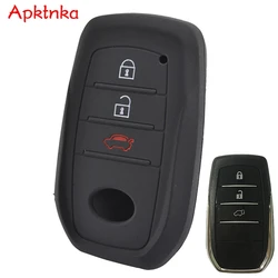 Silicone Rubber Key Cover Case Fob For Toyota Hilux Land Cruiser Fortuner Camry Riez Rav4 Prado Innova 86 3 Buttons Remote Skin