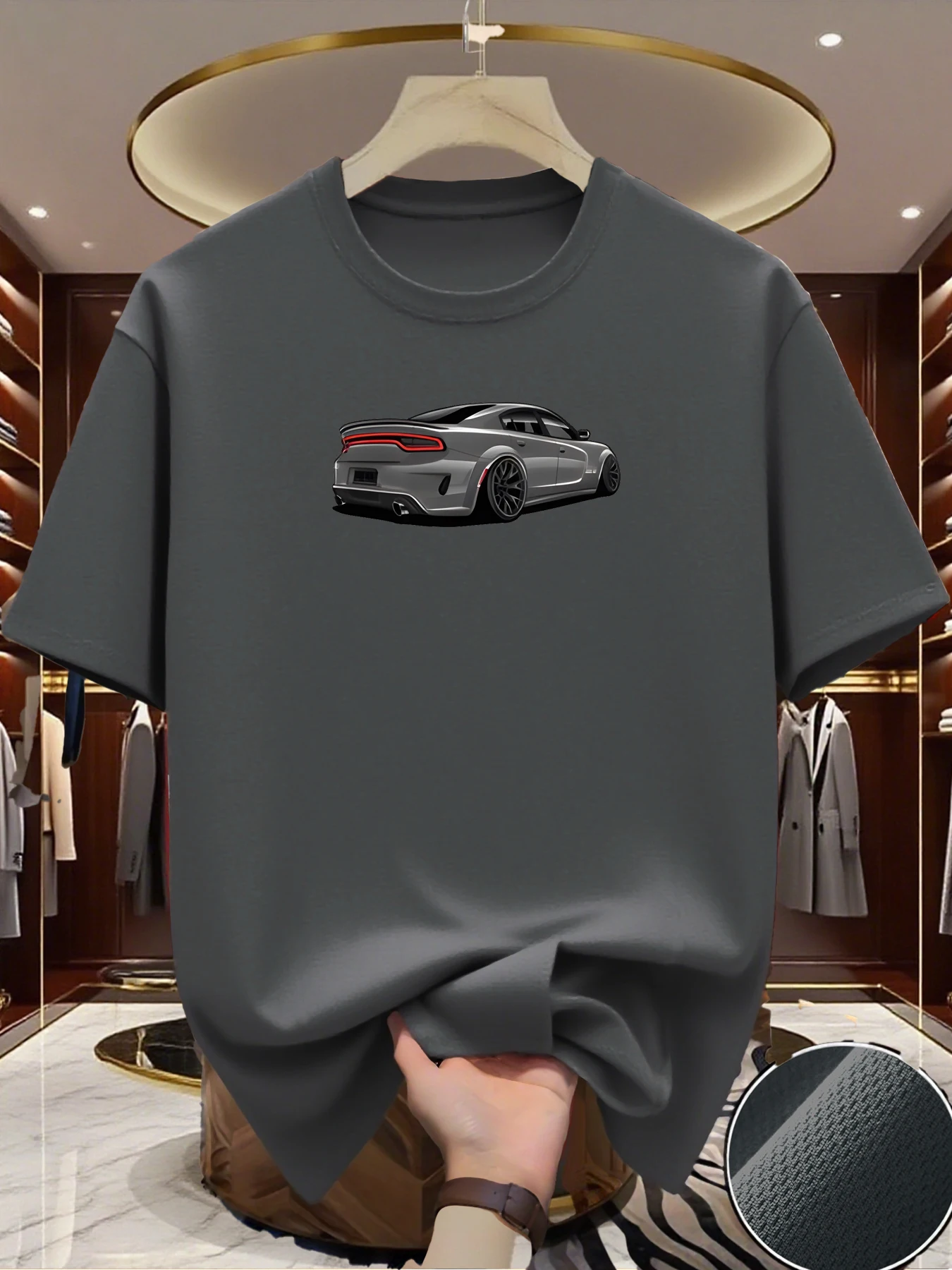 

New Summer Luxury Men's Fashion Virgin Print T-shirt Crewneck Casual Trend Y2K High-end High Quality Fitness Sports T-shirt Wear