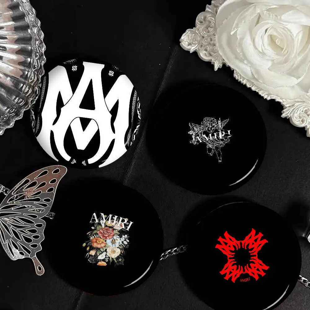 Fashion Brand A-Amiri Soft Button Pin Round Metal Badge Lapel Pin Parts Gift Friends Kid Jewelry