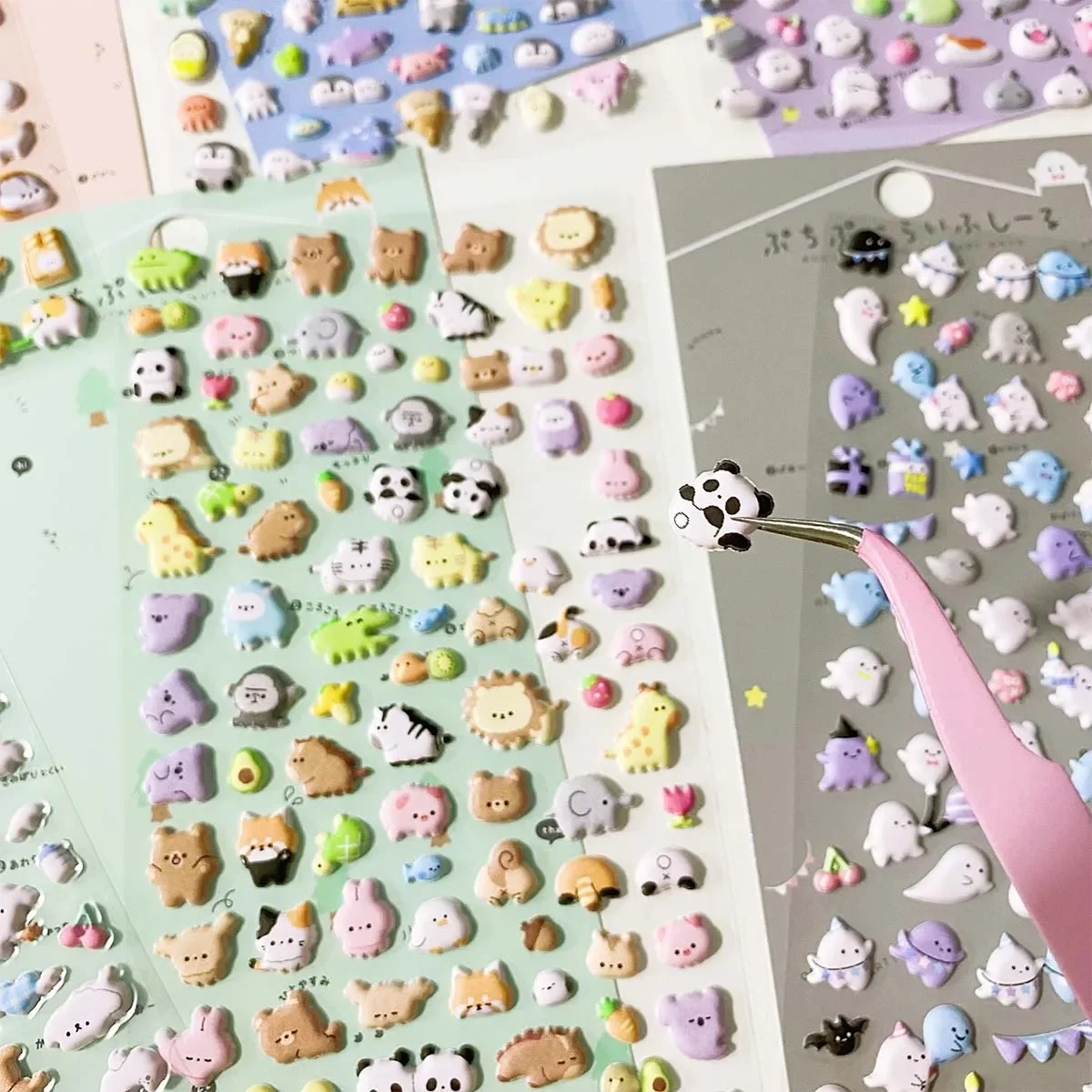 Kawaii Animals 3D Puffy Stickers Cute Cartoon Scrapbooking Sticker DIY Journal Stationery Sticker Deco Aesthetic Art image 2