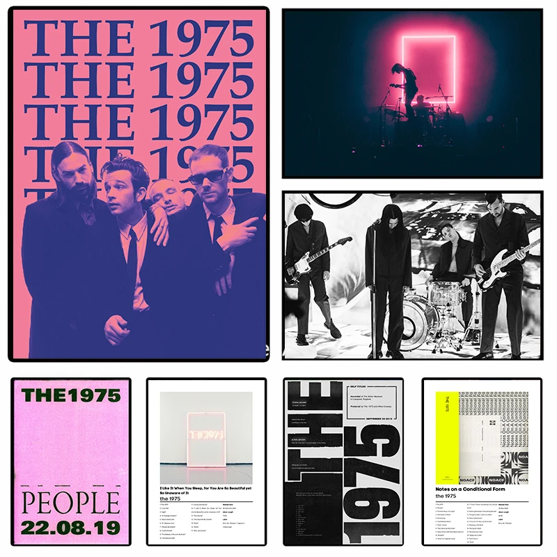 GérGift-Affiches du groupe de rock 1975, nouvelle couverture d'album de musique, peinture sur toile, art mural imprimé, décoration d'intérieur
