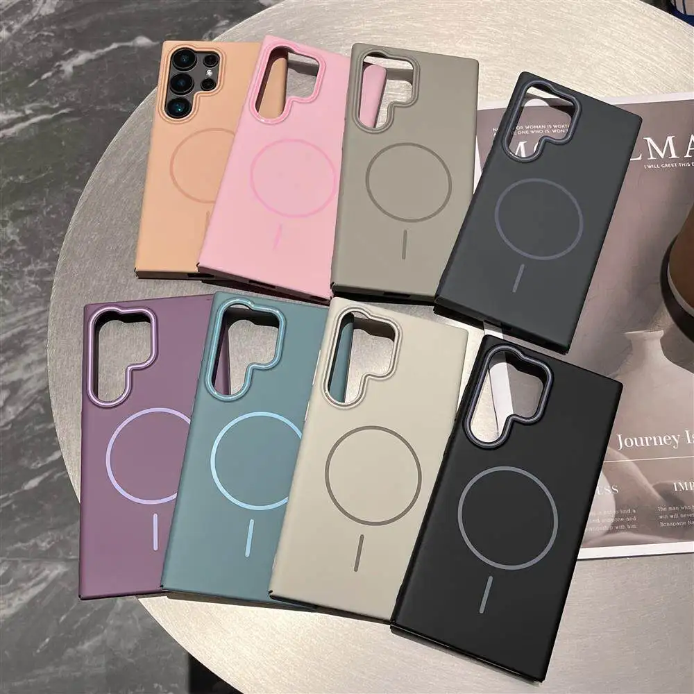 

Smooth Soft Touch Hard PC Thin Case for Samsung Galaxy S26 S25 S24 S23 Ultra Plus FE 5G Magnetic Skin-Friendly Luxury Back Cover