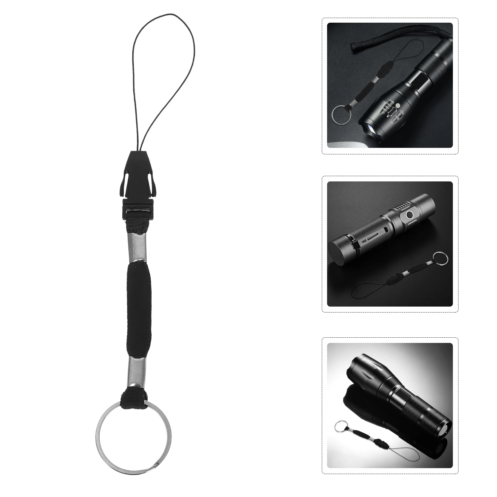 

Flashlight Tail Rope Light Weight Anti-Tangle Ring for ID Card Camera Mobile Phone USB Flash Drive