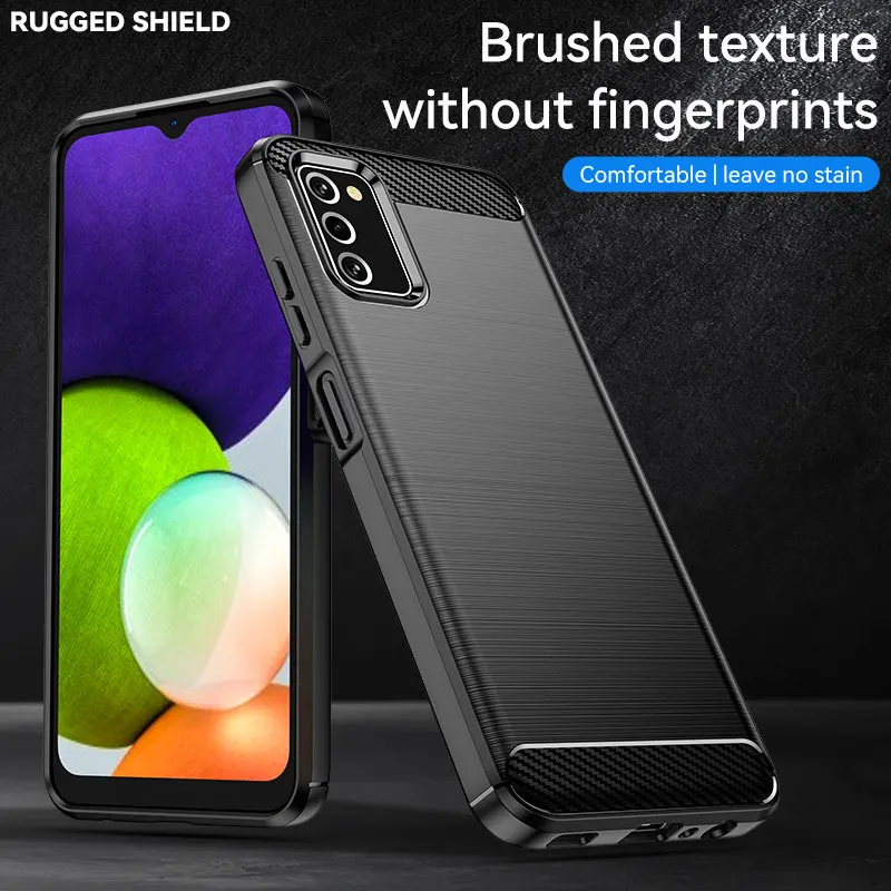 For Samsung Galaxy A03S A037F Case Shockproof Silicone Bumper Silicon TPU Back Cover Matte Phone Case for Samsung A03S EU A037F