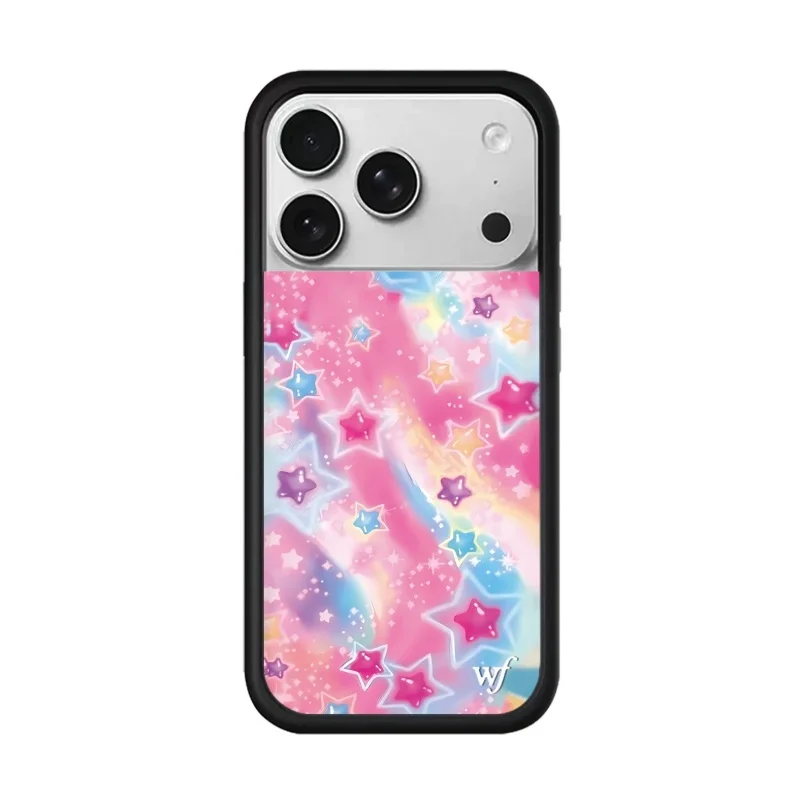 Wildflower Cute Cartoon Fruit Flower Strawberry Phone Case For iPhone 17 Pro 12 13 14 15 16Pro Max WF Lovely Rainbow Star Cover