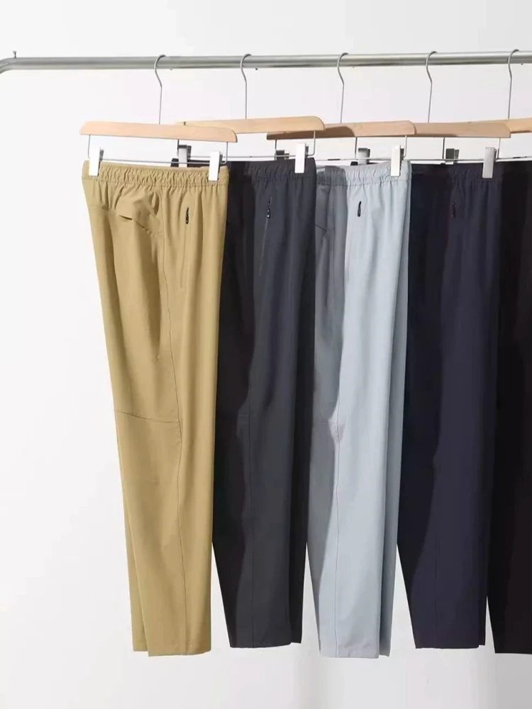 

Qui Dry Breathable 3D Tailored Men's Outdoor Sports Casual Pants Quali Faionable Straight Leg Elastic Waist Spring Summer