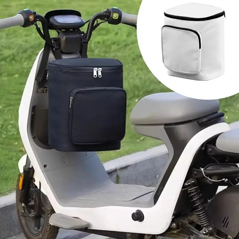 Solid Motorcycle Front Fork Bag Electric Scooter Carrying Bag Waterproof Oxford Cloth Motorcycle Cargo Bag Heat Preservation