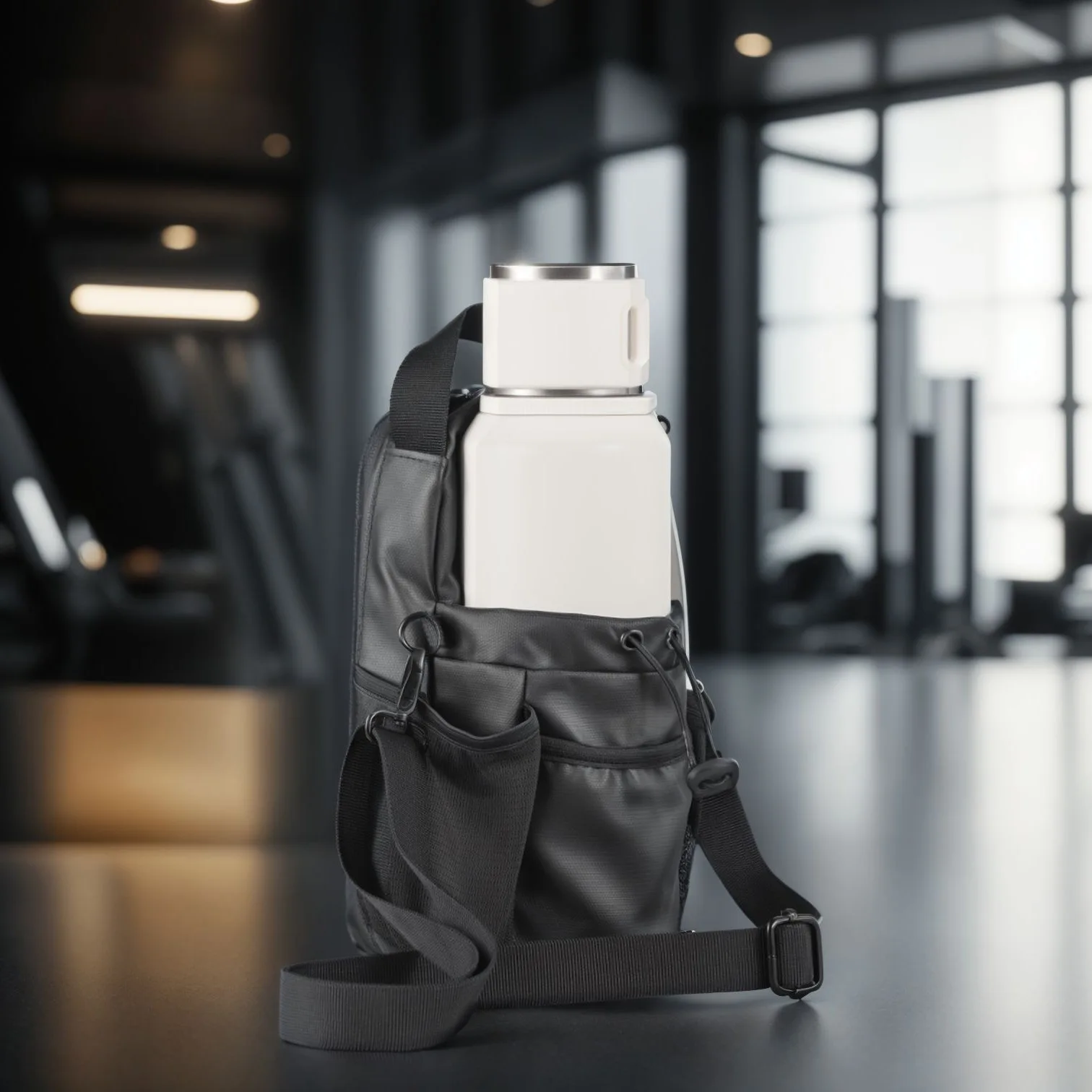 

Magnetic Gym Bag for Men and Women – Sling Bottle with Magnetic Attachment | Water Bottle Holder, Gym Pouch, Crossbody Bag